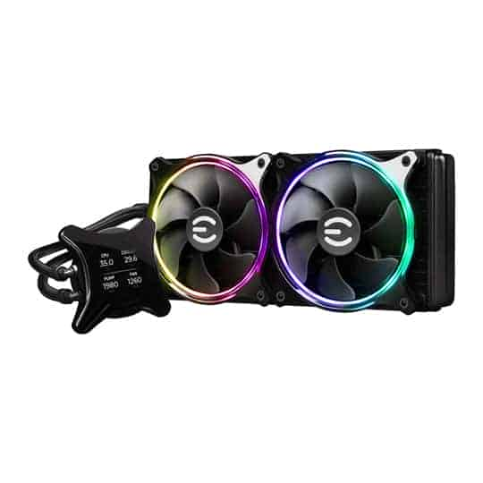 EVGA CLCx 280mm All-In-One RGB CPU Liquid Cooler with LCD Display Intel/AMD